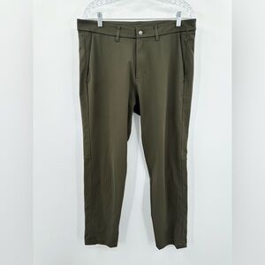 Lululemon Men's Commission Pant Slim *Warpstreme Dark‎ Olive Green Size 34